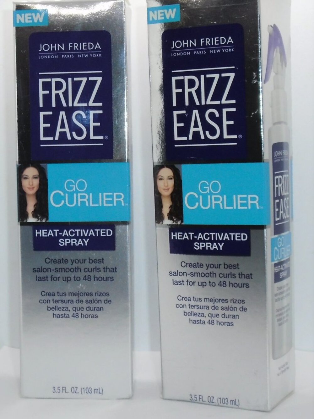John Frieda Frizz Ease Go Curlier Heat Activated Spray 2 Bottles